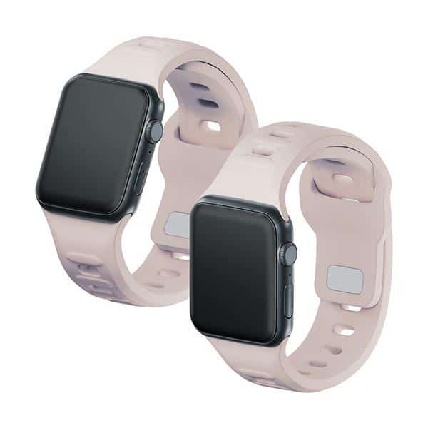 3MK Σιλικόνης Λουράκι Ρολογιού ροζ-μπεζ/ latte για Apple Watch 38/40/41mm - Image 5