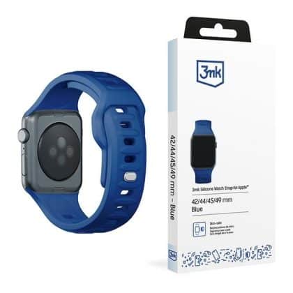 3MK Σιλικόνης Λουράκι Ρολογιού για Apple Watch 42/44/45/49mm Μπλε