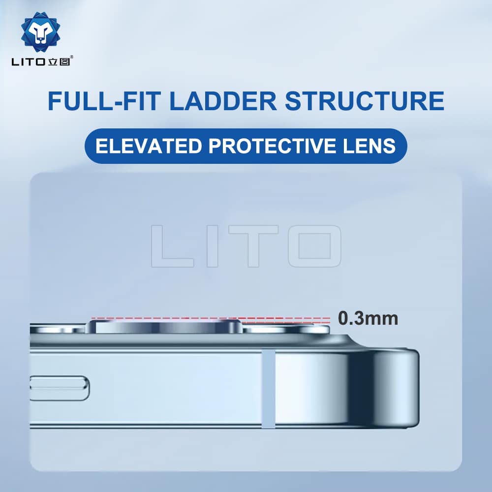 Lito - Προστατευτικό Γυαλί Κάμερας S+ - iPhone 15 Pro / 15 Pro Max - Μαύρο Τιτάνιο - Image 5