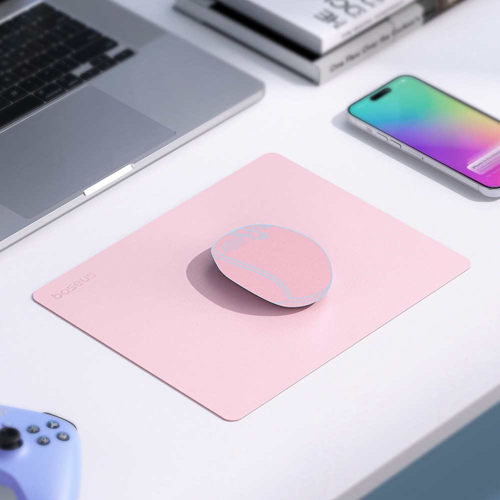 Baseus - Mousepad (B01055504511-00) - για Γραφείο, Gaming, Σπίτι, από Δέρμα PU - Νεφελώδες Μωβ - Image 4