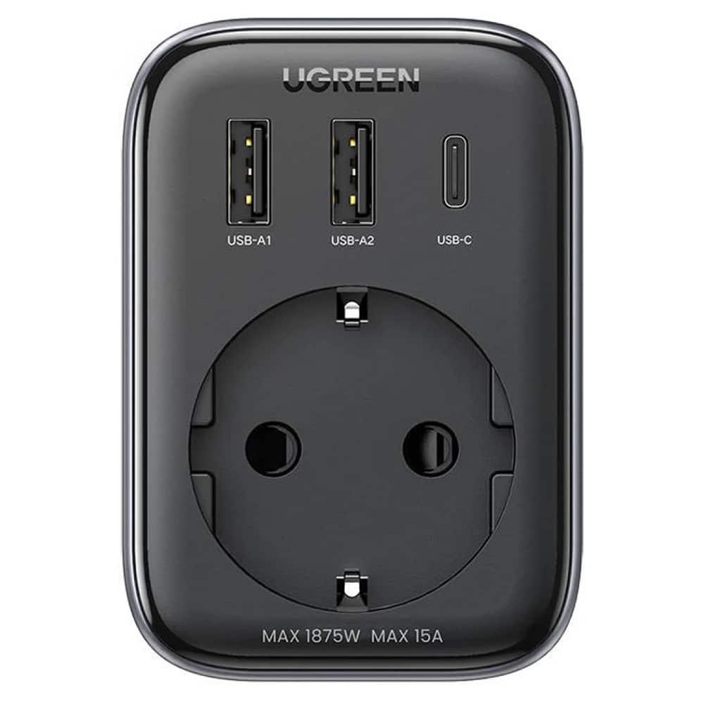 Ugreen - Φορτιστής τοίχου (15289) - Ευρωπαϊκή Πρίζα, 2x USB, Type-C σε US, Γρήγορη Φόρτιση, 30W - Μαύρο - Image 4