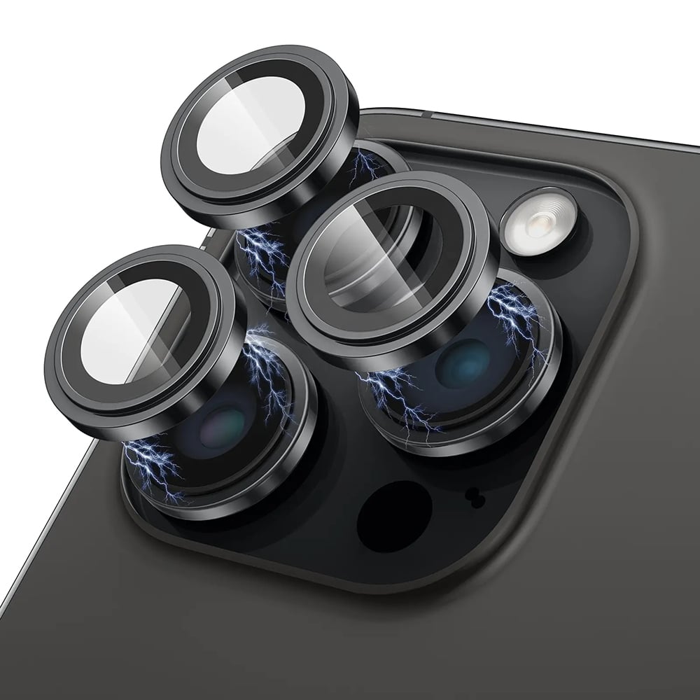 Lito - Προστατευτικό Γυαλί Κάμερας S+ - iPhone 15 Pro / 15 Pro Max - Μαύρο Τιτάνιο - Image 2