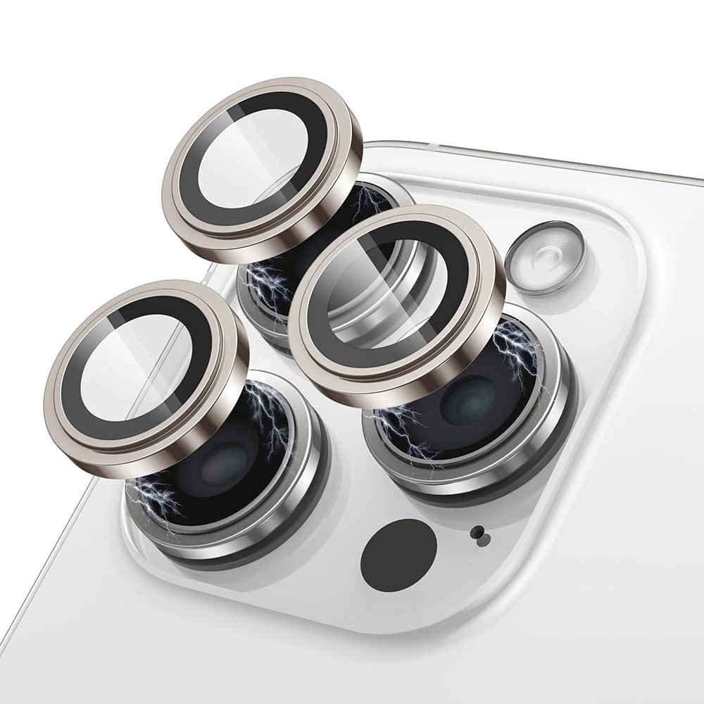 Lito - S+ Προστατευτικό Γυαλί Κάμερας - iPhone 15 Pro / 15 Pro Max - Φυσικό Τιτάνιο - Image 2
