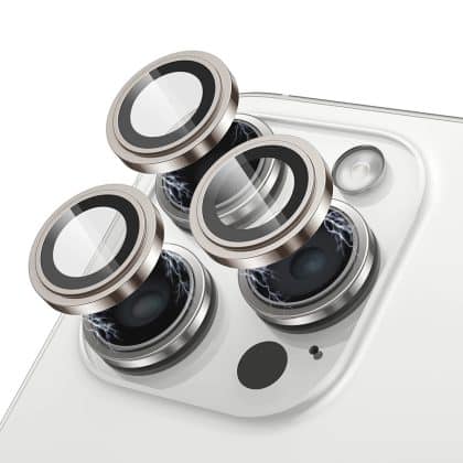 Lito - S+ Προστατευτικό Γυαλί Κάμερας - iPhone 15 Pro / 15 Pro Max - Φυσικό Τιτάνιο