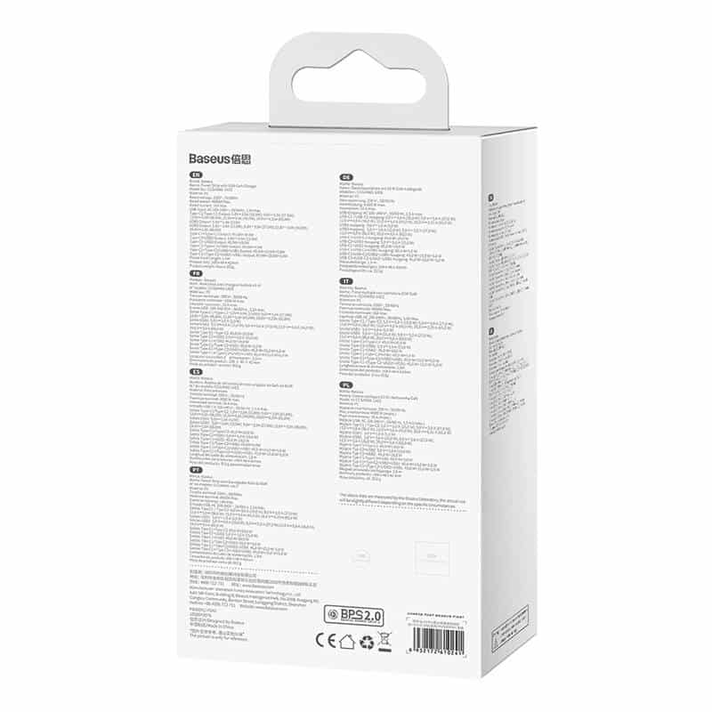 Baseus - Προέκταση Καλωδίου (PSZM000901) - Powerstrip GaN3 Pro 2xUSB + 2xUSB-C + AC, 65W - Μαύρο - Image 9