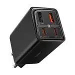 Baseus - Φορτιστής τοίχου GaN (P10162701113-00) - 2x USB, 2x Type-C, 65W, με καλώδιο Type-C σε Type-C - Μαύρος - Image 4