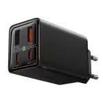 Baseus - Φορτιστής τοίχου GaN (P10162701113-00) - 2x USB, 2x Type-C, 65W, με καλώδιο Type-C σε Type-C - Μαύρος - Image 2
