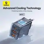 Baseus - Φορτιστής τοίχου (P10111402113-00) - GaN, 2x USB, Type-C, Γρήγορη Φόρτιση, 30W - Cluster Μαύρο - Image 13