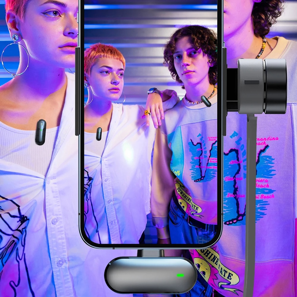 Yesido - Μικρόφωνο Lavalier 2in1 (KR16) - Lightning, 70mAh, Ασύρματο, 2.4GHz - Μαύρο - Image 4