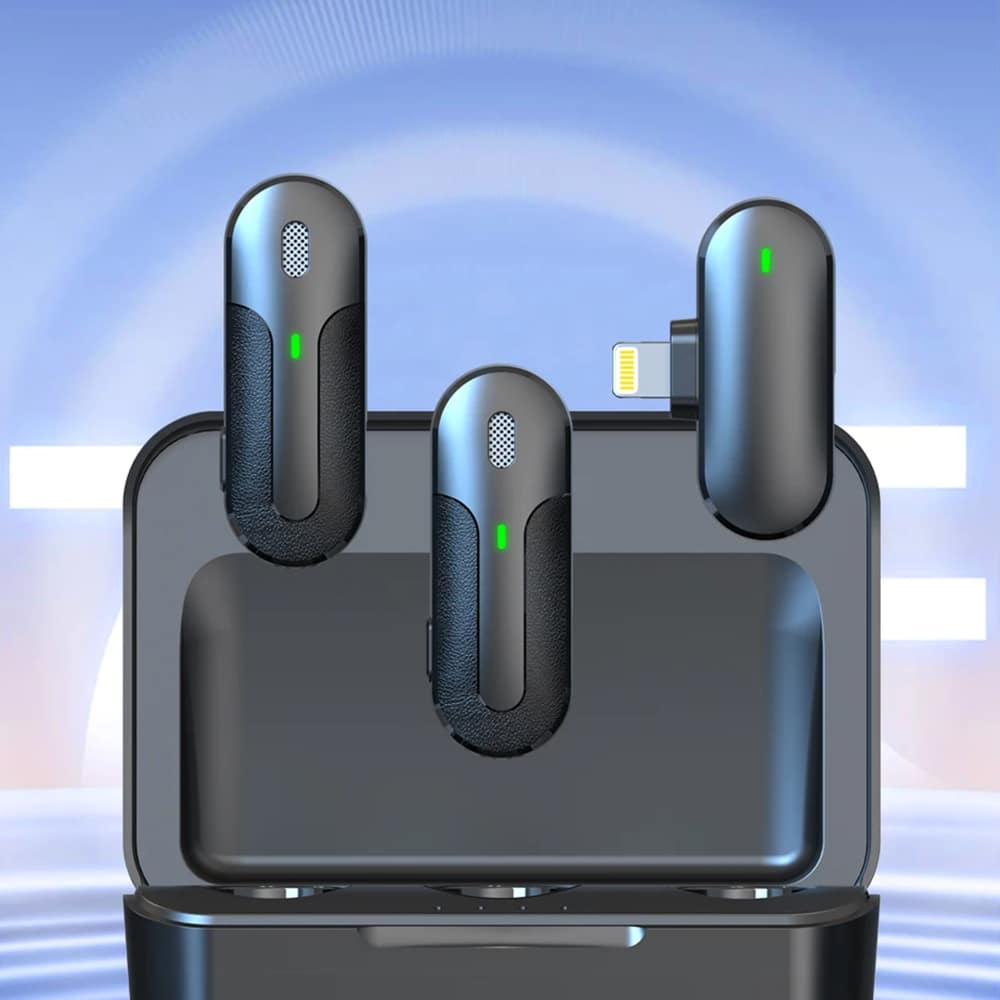 Yesido - Μικρόφωνο Lavalier 2in1 (KR16) - Lightning, 70mAh, Ασύρματο, 2.4GHz - Μαύρο - Image 3