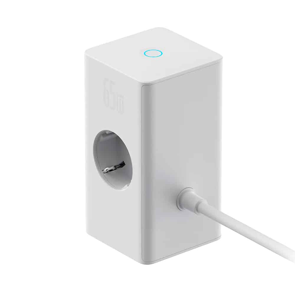 Baseus - φορτιστής PowerCombo (PSLR000602) - USB, 2xType-C, Shuko, 65W - Λευκό - Image 4