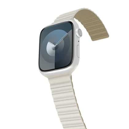 Araree pasek Silicone Link Apple Watch 42/44/45/49mm biało-zielony/warm white-khaki AR70-01907C