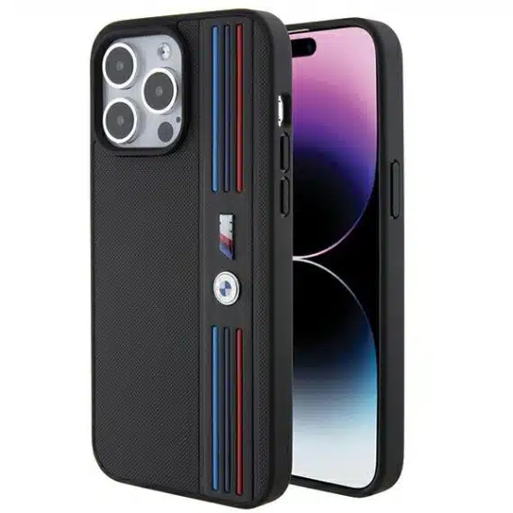 BMW Tricolor M Collection - θήκη για Apple iPhone 15 Pro - Μαύρο