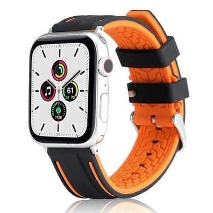 Beline λουράκι Apple Watch Solid Silicone 38/40/41mm πορτοκαλί/μαύρο