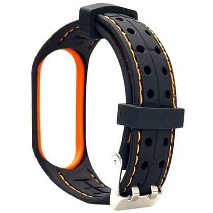 Beline λουράκι Mi Band 7 μαύρο/πορτοκαλί