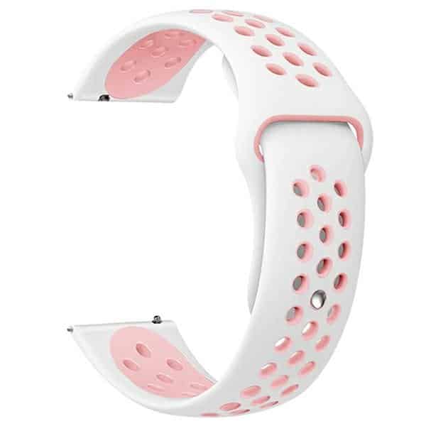 Beline λουράκι 20mm Sport Silicone σε Λευκό/Ροζ Χρώμα σε Λευκό/Ροζ - Image 3