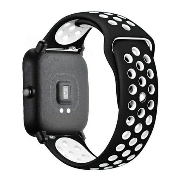 Beline λουράκι ρολογιού 22mm Sport Silicone σε μαύρο-λευκό χρώμα - Image 2