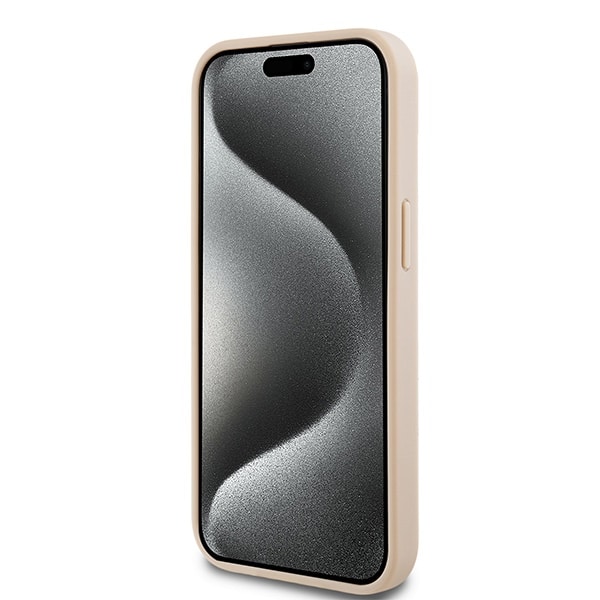 DKNY Leather Mono Stripe & Metal Logo - θήκη για Apple iPhone 15 Plus - Ροζ - Image 5