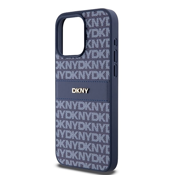 DKNY Leather Mono Stripe & Metal Logo - θήκη για Apple iPhone 15 Pro Max - Μπλε - Image 6