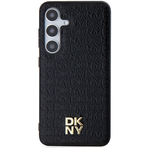 DKNY Leather Pattern Metal Logo MagSafe - θήκη για Samsung Galaxy S24 - Μαύρο - Image 3