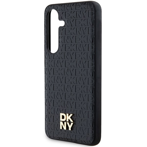 DKNY Leather Pattern Metal Logo MagSafe - θήκη για Samsung Galaxy S24 - Μαύρο - Image 6