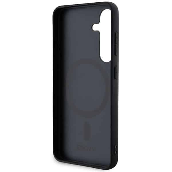 DKNY Leather Pattern Metal Logo MagSafe - θήκη για Samsung Galaxy S24 - Μαύρο - Image 7