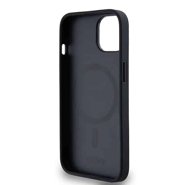 DKNY Leather Monogram Pattern Metal Logo MagSafe - θήκη για Apple iPhone 14 - Μαύρο - Image 7