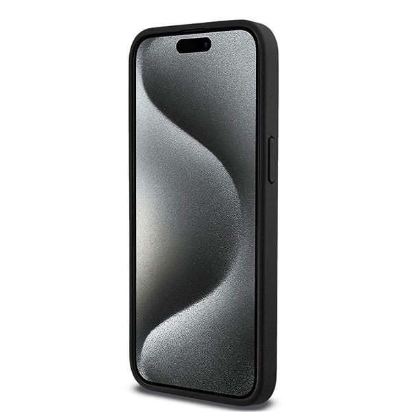 DKNY Leather Monogram Pattern Metal Logo MagSafe - θήκη για Apple iPhone 15 Pro Max - Μαύρο - Image 5