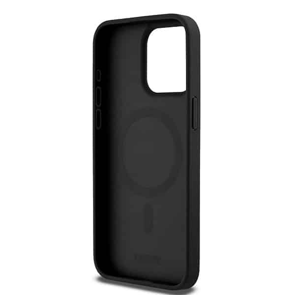 DKNY Leather Monogram Pattern Metal Logo MagSafe - θήκη για Apple iPhone 15 Pro Max - Μαύρο - Image 7