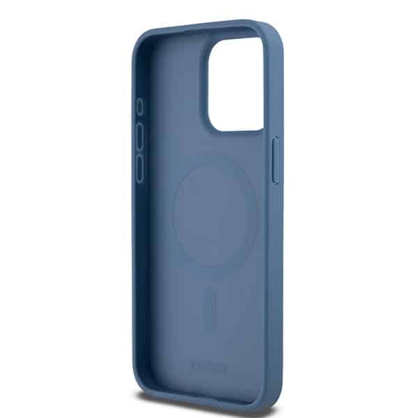 DKNY Leather Monogram Pattern Metal Logo MagSafe - θήκη για Apple iPhone 15 Pro Max - Μπλε - Image 7