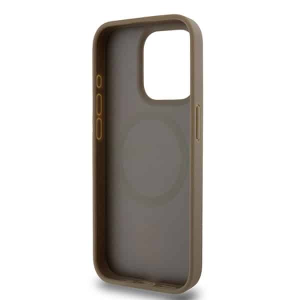 DKNY Leather Monogram Pattern Metal Logo MagSafe - θήκη για Apple iPhone 15 Pro - Καφέ - Image 7