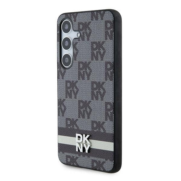DKNY Leather Checkered Mono Pattern & Printed - θήκη για Samsung Galaxy S24 - Μαύρο - Image 2