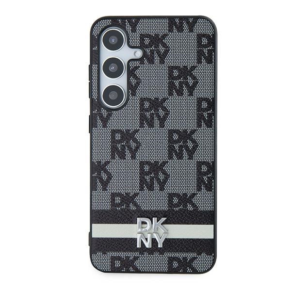 DKNY Leather Checkered Mono Pattern & Printed - θήκη για Samsung Galaxy S24 - Μαύρο - Image 3