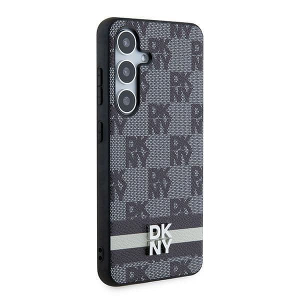 DKNY Leather Checkered Mono Pattern & Printed - θήκη για Samsung Galaxy S24 - Μαύρο - Image 4