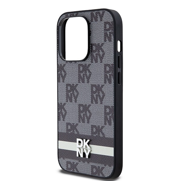 DKNY Leather Checkered Mono Pattern & Printed - θήκη για Apple iPhone 14 Pro - Μαύρο - Image 6