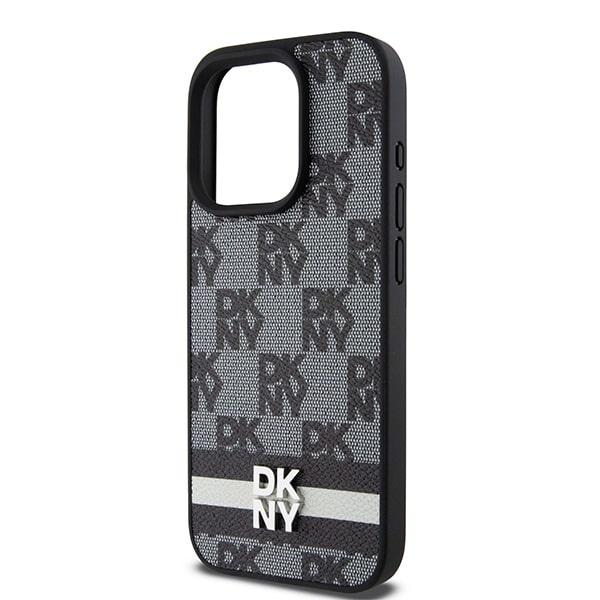 DKNY Leather Checkered Mono Pattern & Printed - θήκη για Apple iPhone 15 Pro Max - Μαύρο - Image 6
