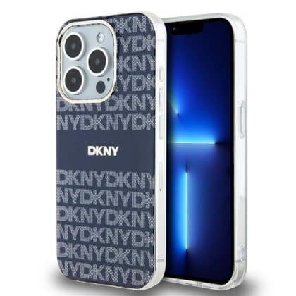 DKNY IML Mono & Stripe MagSafe - θήκη για Apple iPhone 15 Pro - Μπλε