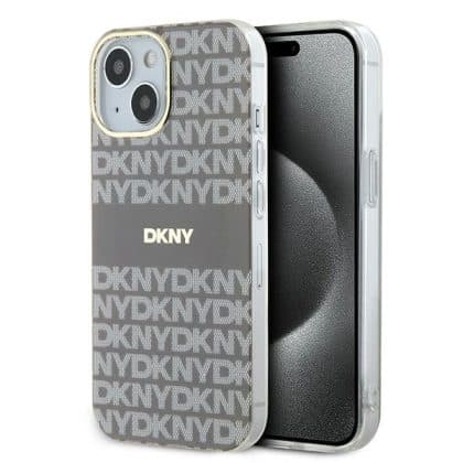 DKNY IML Mono & Stripe MagSafe - θήκη για Apple iPhone 15 / 14 13 - Μπεζ