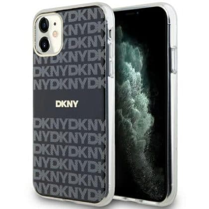 DKNY IML Mono & Stripe MagSafe - θήκη για Apple iPhone 11 / XR - Μαύρο