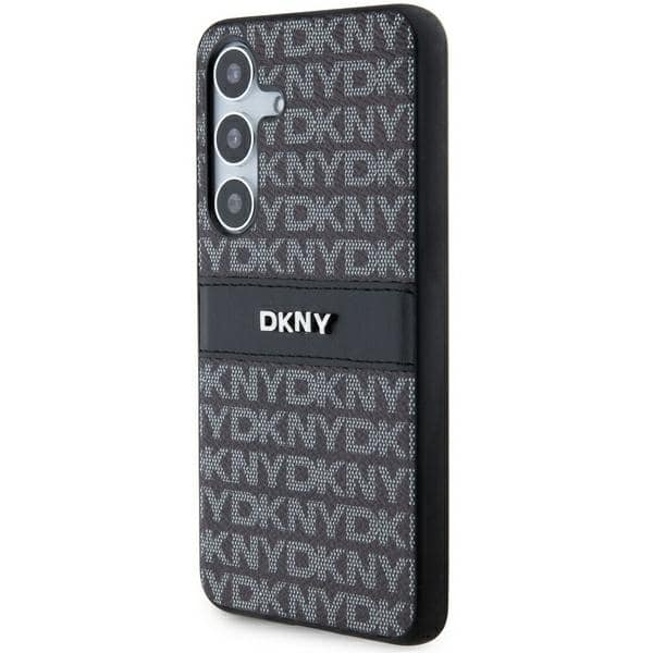 DKNY Leather Mono Stripe & Metal Logo - θήκη για Samsung Galaxy S24 - Μαύρο - Image 2