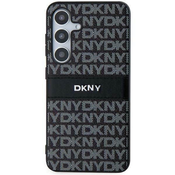 DKNY Leather Mono Stripe & Metal Logo - θήκη για Samsung Galaxy S24 - Μαύρο - Image 3