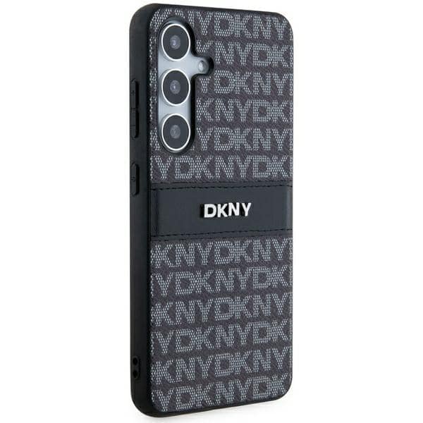 DKNY Leather Mono Stripe & Metal Logo - θήκη για Samsung Galaxy S24 - Μαύρο - Image 4