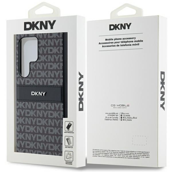 DKNY Leather Mono Stripe & Metal Logo - θήκη για Samsung Galaxy S24 Ultra - Μαύρο - Image 8