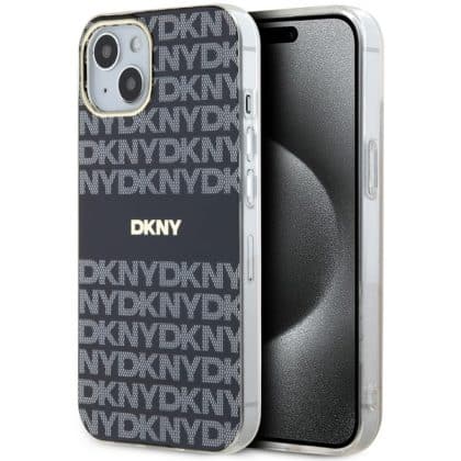 DKNY IML Mono & Stripe MagSafe - θήκη για Apple iPhone 15 Plus / 14 - Μαύρο