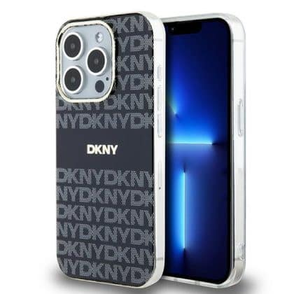 DKNY IML Mono & Stripe MagSafe - θήκη για Apple iPhone 15 Pro - Μαύρο