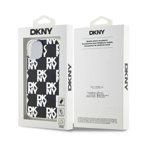 DKNY IML Checkered Mono Pattern - θήκη για Apple iPhone 15 - Μαύρο - Image 8