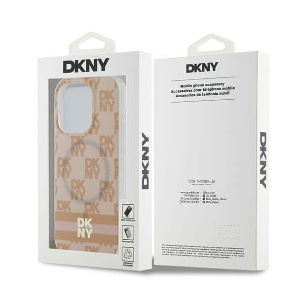 DKNY IML καρό μονοχρωματικό μοτίβο & τυπωμένες ρίγες - θήκη για Apple iPhone 13 Pro Max - Ροζ - Image 8