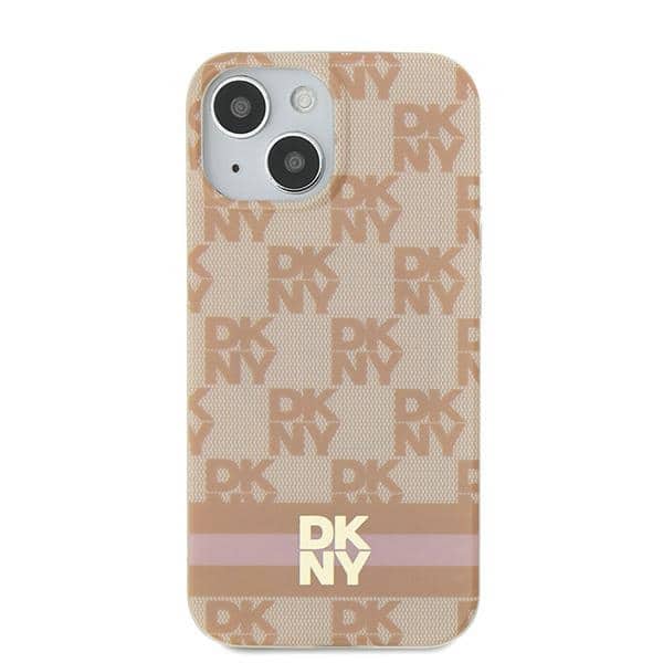 DKNY IML Checkered Mono Pattern & Printed Stripes - θήκη για Apple iPhone 15 / 14 13 - Ροζ - Image 3
