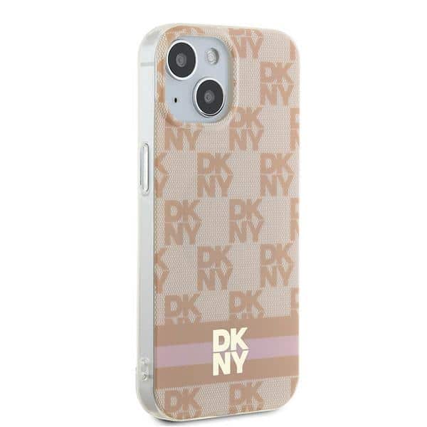 DKNY IML Checkered Mono Pattern & Printed Stripes - θήκη για Apple iPhone 15 / 14 13 - Ροζ - Image 4