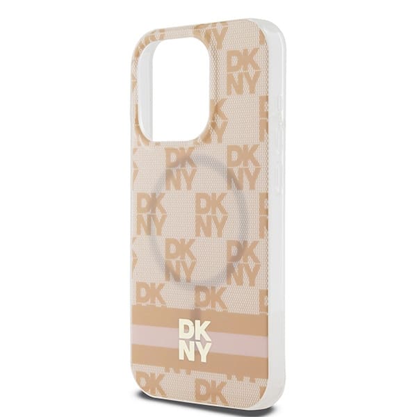 DKNY IML καρό μονοφωνικό μοτίβο & τυπωμένες ρίγες - θήκη για Apple iPhone 15 Pro - Ροζ - Image 6